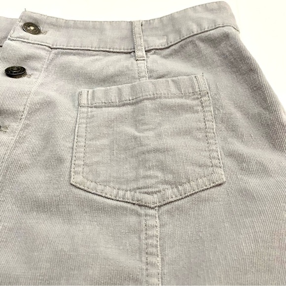 Aerie Beige Button-front Corduroy Mini Skirt Size Large Summer Cotton - Picture 6 of 9